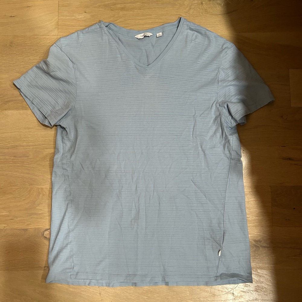 Calvin Klein Light Blue V-Neck Tee